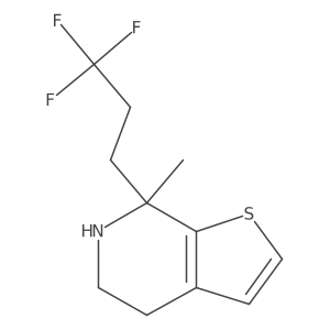 7-methyl-7-(3,3,3-trifluoropropyl)-4H,5H,6H,7H-thieno[2,3-c]pyridine结构式