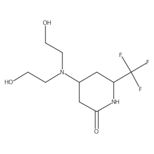 4-[Bis(2-hydroxyethyl)amino]-6-(trifluoromethyl)piperidin-2-one Structure