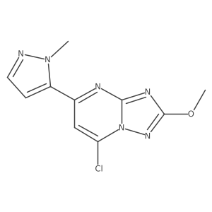 5-{7-chloro-2-methoxy-[1,2,4]triazolo[1,5-a]pyrimidin-5-yl}-1-methyl-1H-pyrazole结构式