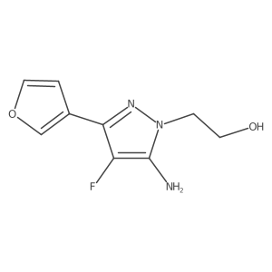 2-[5-amino-4-fluoro-3-(furan-3-yl)-1H-pyrazol-1-yl]ethan-1-ol Structure