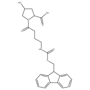 (2S,4S)-1-[4-({[(9H-fluoren-9-yl)methoxy]carbonyl}amino)butanoyl]-4-hydroxypyrrolidine-2-carboxylic acid Structure