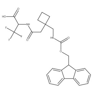 2-(2-{1-[({[(9H-fluoren-9-yl)methoxy]carbonyl}amino)methyl]cyclobutyl}acetamido)-3,3,3-trifluoropropanoic acid Structure