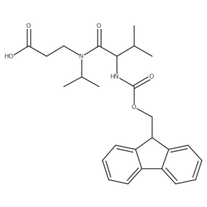 3-[2-({[(9H-fluoren-9-yl)methoxy]carbonyl}amino)-3-methyl-N-(propan-2-yl)butanamido]propanoic acid结构式