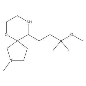 10-(3-Methoxy-3-methylbutyl)-2-methyl-6-oxa-2,9-diazaspiro[4.5]decane结构式