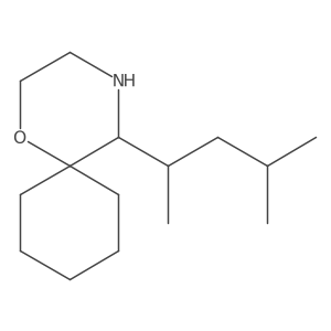 5-(4-Methylpentan-2-yl)-1-oxa-4-azaspiro[5.5]undecane结构式