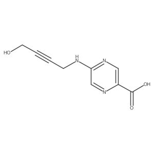 5-[(4-Hydroxybut-2-yn-1-yl)amino]pyrazine-2-carboxylic acid Structure