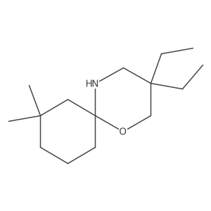 3,3-Diethyl-8,8-dimethyl-1-oxa-5-azaspiro[5.5]undecane结构式