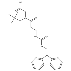 2-[3-({[(9H-fluoren-9-yl)methoxy]carbonyl}amino)-N-(2,2,2-trifluoroethyl)propanamido]acetic acid结构式
