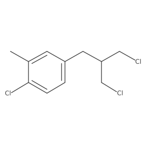 1-Chloro-4-[3-chloro-2-(chloromethyl)propyl]-2-methylbenzene结构式