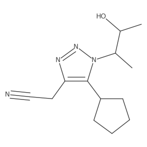 2-[5-cyclopentyl-1-(3-hydroxybutan-2-yl)-1H-1,2,3-triazol-4-yl]acetonitrile Structure