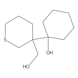 1-[3-(Hydroxymethyl)thian-3-yl]cyclohexan-1-ol结构式