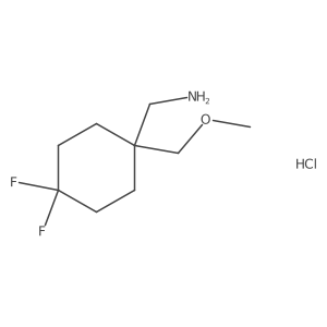 [4,4-Difluoro-1-(methoxymethyl)cyclohexyl]methanamine hydrochloride Structure
