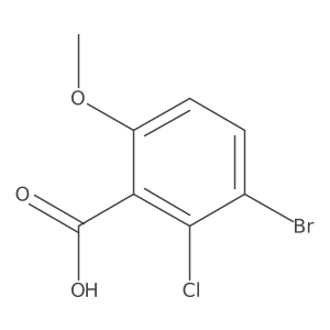 3-Bromo-2-chloro-6-methoxybenzoic acid Structure