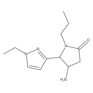 (4S,5S)-4-amino-5-(1-ethylpyrazol-3-yl)-1-propylpyrrolidin-2-one结构式