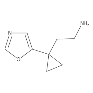 2-[1-(1,3-Oxazol-5-yl)cyclopropyl]ethan-1-amine结构式