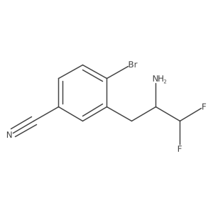 3-(2-Amino-3,3-difluoropropyl)-4-bromobenzonitrile Structure