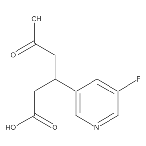 3-(5-Fluoropyridin-3-yl)pentanedioic acid Structure