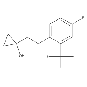 1-{2-[4-Fluoro-2-(trifluoromethyl)phenyl]ethyl}cyclopropan-1-ol Structure