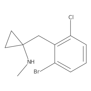 1-[(2-bromo-6-chlorophenyl)methyl]-N-methylcyclopropan-1-amine结构式