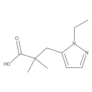 3-(1-ethyl-1H-pyrazol-5-yl)-2,2-dimethylpropanoic acid Structure