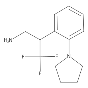 3,3,3-Trifluoro-2-[2-(pyrrolidin-1-yl)phenyl]propan-1-amine结构式
