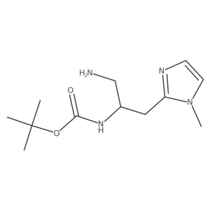 tert-butyl N-[1-amino-3-(1-methyl-1H-imidazol-2-yl)propan-2-yl]carbamate Structure