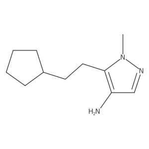 5-(2-cyclopentylethyl)-1-methyl-1H-pyrazol-4-amine结构式