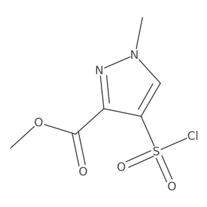 Methyl 4-chlorosulfonyl-1-methylpyrazole-3-carboxylate结构式