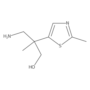 3-Amino-2-methyl-2-(2-methyl-1,3-thiazol-5-yl)propan-1-ol结构式