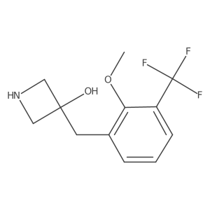 3-{[2-Methoxy-3-(trifluoromethyl)phenyl]methyl}azetidin-3-ol Structure