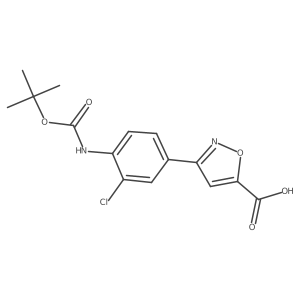 3-(4-{[(Tert-butoxy)carbonyl]amino}-3-chlorophenyl)-1,2-oxazole-5-carboxylic acid结构式