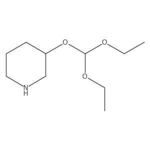 3-(Diethoxymethoxy)piperidine结构式