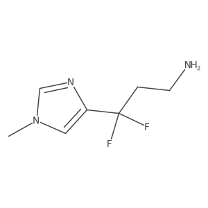 3,3-difluoro-3-(1-methyl-1H-imidazol-4-yl)propan-1-amine Structure