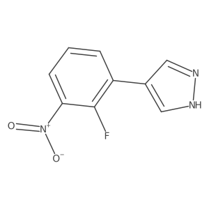 4-(2-fluoro-3-nitrophenyl)-1H-pyrazole结构式
