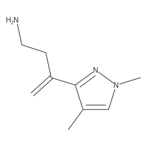 3-(1,4-dimethyl-1H-pyrazol-3-yl)but-3-en-1-amine结构式
