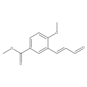 Methyl 4-methoxy-3-(3-oxoprop-1-en-1-yl)benzoate结构式