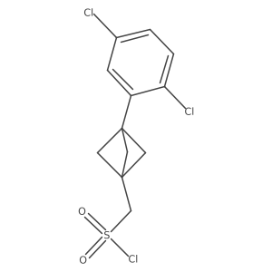 [3-(2,5-Dichlorophenyl)-1-bicyclo[1.1.1]pentanyl]methanesulfonyl chloride Structure