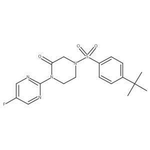 4-(4-Tert-butylbenzenesulfonyl)-1-(5-fluoropyrimidin-2-yl)piperazin-2-one Structure