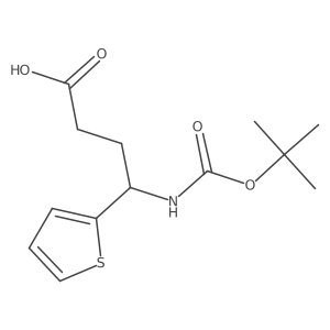 4-{[(Tert-butoxy)carbonyl]amino}-4-(thiophen-2-yl)butanoic acid结构式