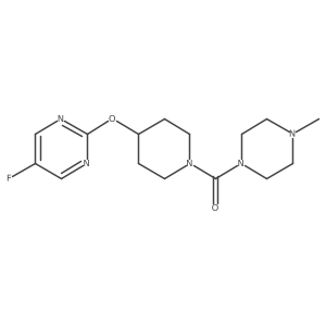 5-Fluoro-2-{[1-(4-methylpiperazine-1-carbonyl)piperidin-4-yl]oxy}pyrimidine Structure