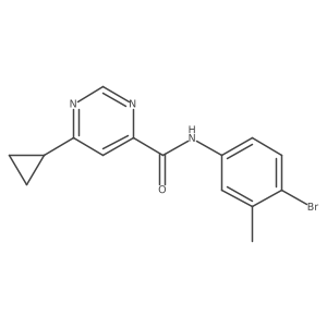 N-(4-Bromo-3-methylphenyl)-6-cyclopropylpyrimidine-4-carboxamide Structure