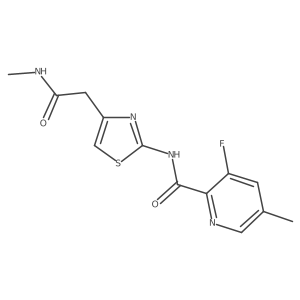 3-fluoro-5-methyl-N-{4-[(methylcarbamoyl)methyl]-1,3-thiazol-2-yl}pyridine-2-carboxamide Structure