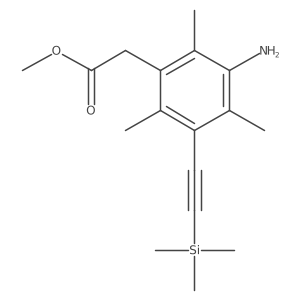 Methyl 2-{3-amino-2,4,6-trimethyl-5-[2-(trimethylsilyl)ethynyl]phenyl}acetate结构式