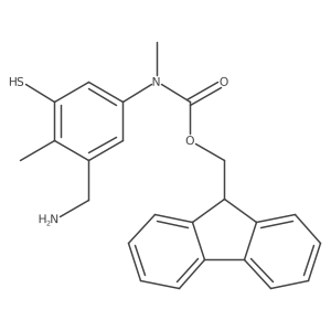 (9H-fluoren-9-yl)methyl N-[3-(aminomethyl)-4-methyl-5-sulfanylphenyl]-N-methylcarbamate结构式