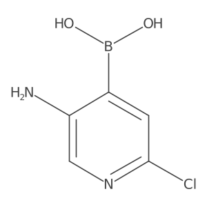 (5-Amino-2-chloropyridin-4-yl)boronic acid结构式