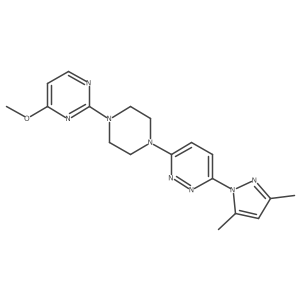 3-(3,5-dimethyl-1H-pyrazol-1-yl)-6-[4-(4-methoxypyrimidin-2-yl)piperazin-1-yl]pyridazine结构式
