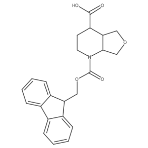 rac-(4R,4aS,7aS)-1-{[(9H-fluoren-9-yl)methoxy]carbonyl}-octahydrofuro[3,4-b]pyridine-4-carboxylic acid Structure