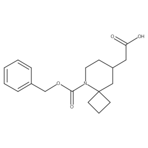 2-{5-[(Benzyloxy)carbonyl]-5-azaspiro[3.5]nonan-8-yl}acetic acid结构式