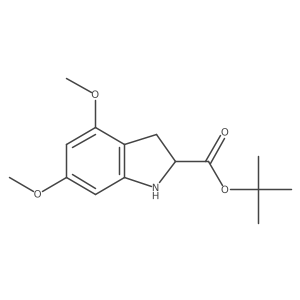 tert-butyl 4,6-dimethoxy-2,3-dihydro-1H-indole-2-carboxylate结构式