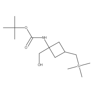 tert-butyl N-[1-(hydroxymethyl)-3-[(trimethylsilyl)methyl]cyclobutyl]carbamate结构式